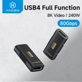 Hagibis USB C Female to USB C Female Adapter 80Gbps 240W USB4 Dual Female Extension Cable Converter for Thunderbolt 5/4  Laptop